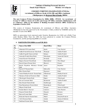 IBPS CWE RRB Office Assistant 2013: Selection process