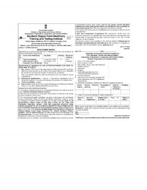 Southern Region FMTTI  Recruitment 2017, Apply for Technical Assistant Group C Post