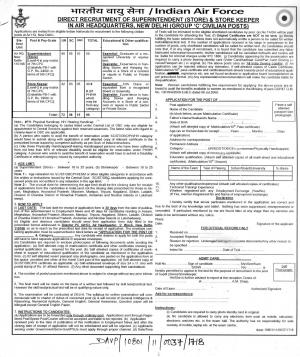 Indian Air Force Recruitment 2017, Apply for 95 Group C Posts , 10+2 are Eligible to Apply 