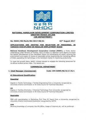 NHDC Recruitment 2017, Apply for Finance and Accounts and HR  Manager Posts 