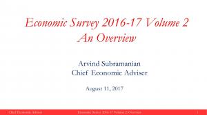 Economic Survey 2016 - 17 Volume 2 (An Overview)