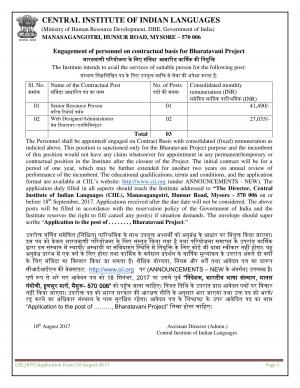 CIIL, Mysore Recruitment 2017 for 03 Senior Research Person and Web Designer/ Administrator Posts