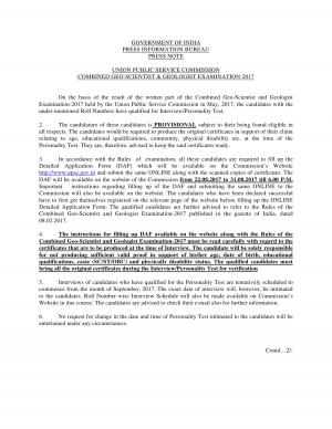 UPSC Geo-Scientist & Geologist Exam 2017, Written Test Result Declared, Check List Here 