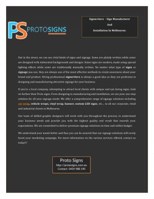 Signwriters In Melbourne