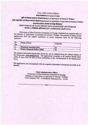 MoAFW Recruitment 2017, Apply 118 Vacancies for Research Associate and SRF Posts