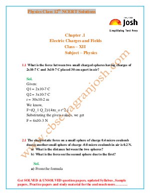 Electric Charges And Fields