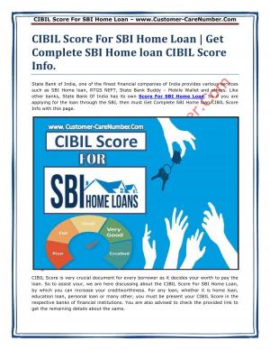  CIBIL Score Required For SBI Home Loan