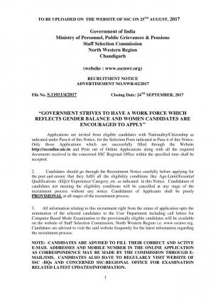 SSCNWR Recruitment 2017, 66 Vacancies for Drilling Operator and Other Posts