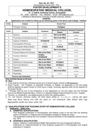 Maharashtra University of Health Sciences, Nashik Recruitment 2017 for 13 Director/Faculty Posts