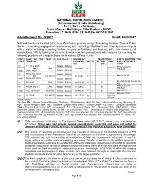 National Fertilizers Limited Recruitment 2017, Apply for Medical Officer and Other Admin Posts