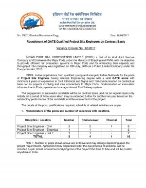 IPRCL Recruitment 2017 10 Vacancies for Engineer Posts