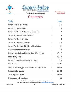 Smart Gains Vol.XVIII No. 36 (06 September 2017 - 12 September 2017)