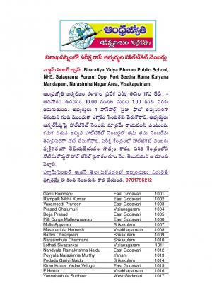 Vishakapatnam Hall-Tickets