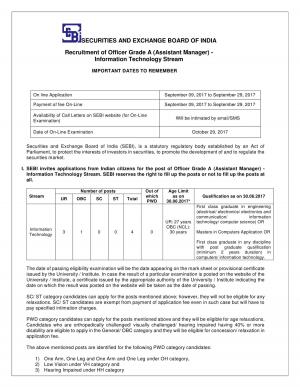 SEBI Recruitment 2017 for 04 Assistant Manager Posts