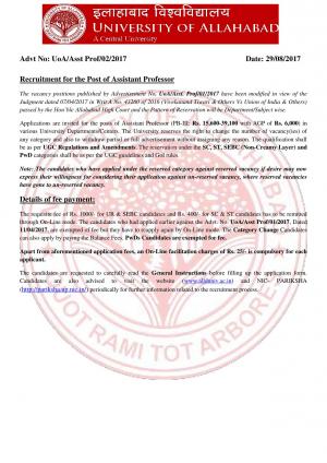 Asistant Professor recruitment