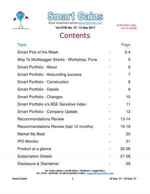 Smart Gains - September 13 - September 19, 2017