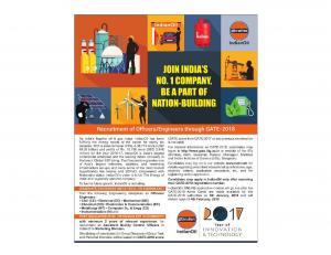 IOCL Recruitment 2018 for Officers Engineers through GATE 2018