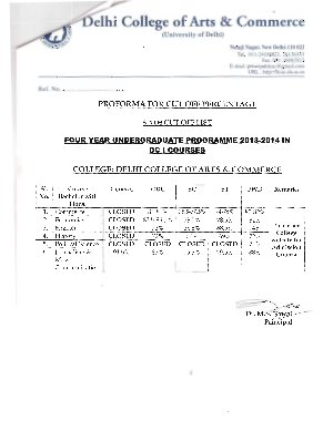 Delhi of Arts & Commerce College sixth cut off