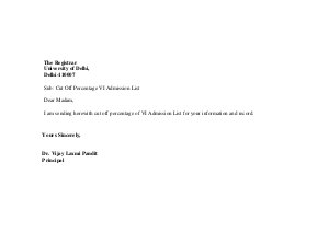 Rajdhani college Sixth Cut-off