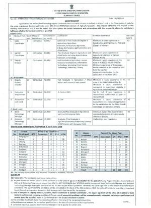 CSS-ATMA, Dir. Of Agriculture, Assam Recruitment 2017 for 601 ATM, BTM & Other Posts 