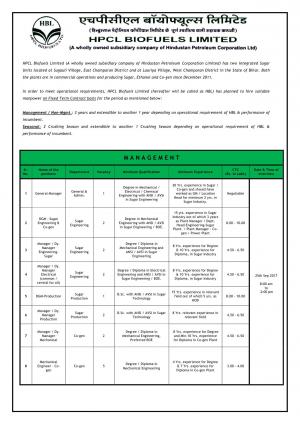 HPCL Biofuels Recruitment 2017, 246 Vacancies Tradesman, HR and Other  