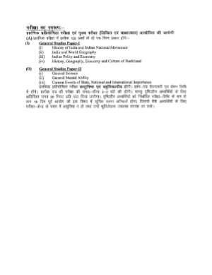 Jharkhand Public Service Commission Syllabus