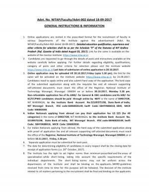 Faculty Recruitment at NIT, Andhra Pradesh, Apply for 67 Assistant Professor and Other Posts