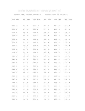 UPPCS  Pre Exam 2013 General Studies Paper I Solution D