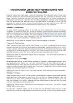 HOW EXPLAINER VIDEOS HELP YOU IN SOLVING YOUR BUSINESS PROBLEMS