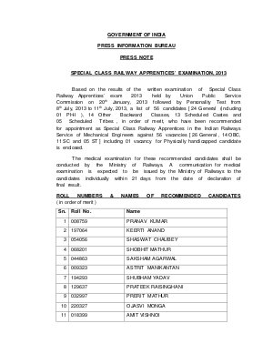 UPSC SCRA Exam Result 2013
