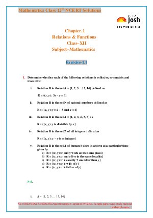 Relations & Functions 