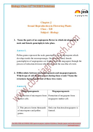 Sexual reproduction in flowering plants