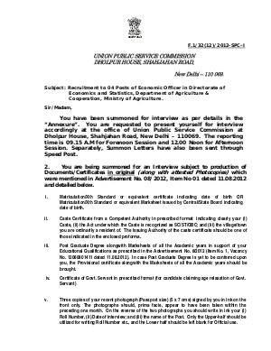 UPSC Announced Result for Economic Officer in Different Departments