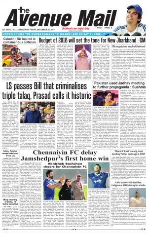 The Avenue Mail, December 29th 2017