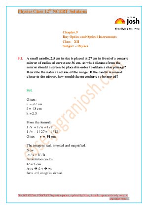 Ray Optics and Optical Instruments