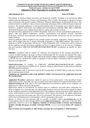 JRF Institutional Notification 2013-14