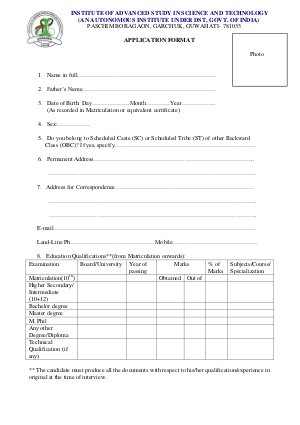 JRF Institutional Application Format 2013-14