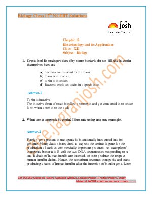 Biotechnology and its Applications