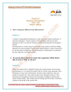 Organism and Population