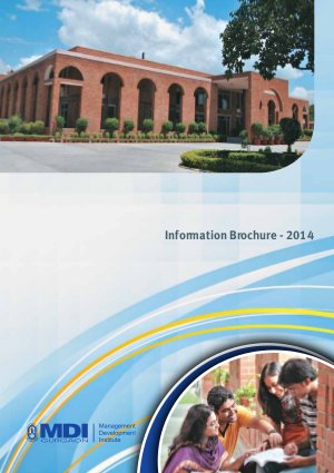 MDI, Gurgaon Announces Admission to FPM and EFPM Programs 2014