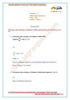 Differential Equations