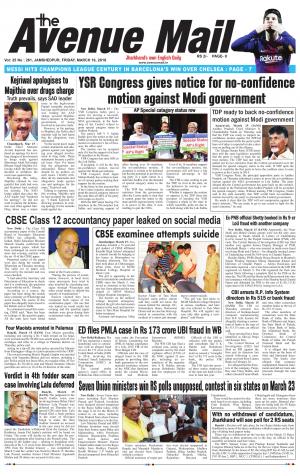 The Avenue Mail, March 16th 2018