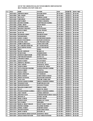 SSC Multi-Tasking Selected Candidate Document Varification