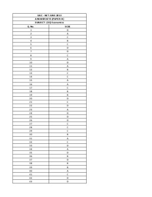 Answer Keys of NET Exams - June 2013 SC_03_Economics_Paper III 