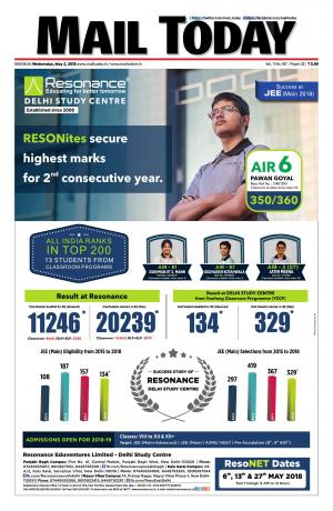 Mail Today, New Delhi, Wednesday, May 02, 2018