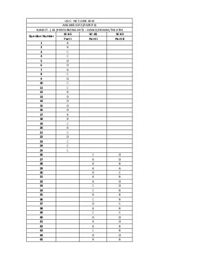 UGC NET June 2013: Answer Keys: Performing Arts Dance Drama Theatre Paper II