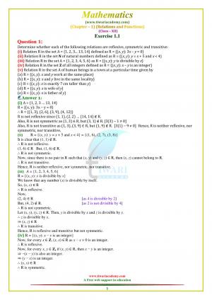 NCERT Solutions for Class 12 Maths