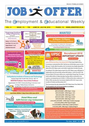JOB OFFER MAGAZINE SOUTH VOL-5 ISSUE 13
