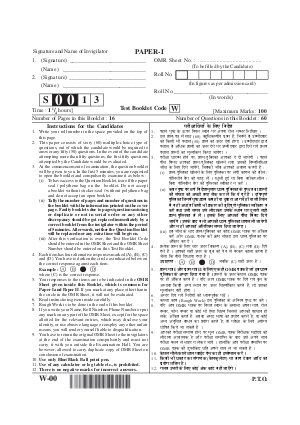 Question Paper of NET Exams - September- 2013- SC- 00_General Paper on Teaching & Research Aptitude - Paper-II