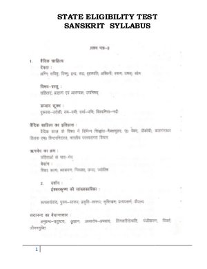 Himachal Pradesh State Eligibility Test SET Syllabus (Sanskrit)